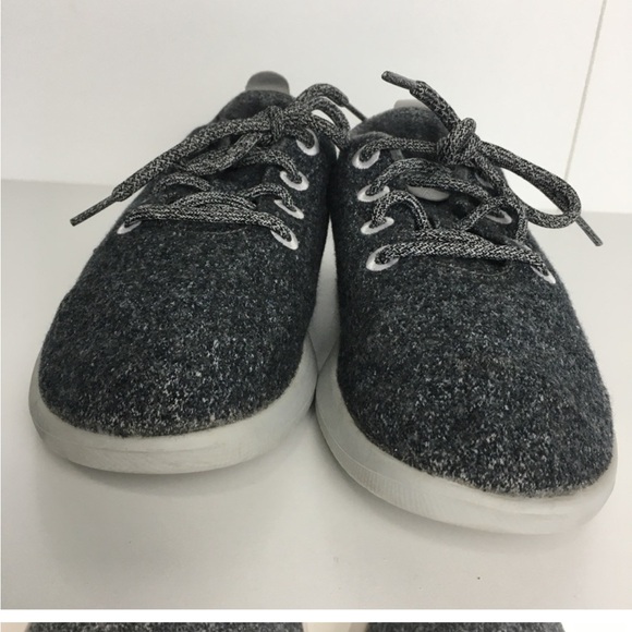 allbirds Grey Wool Lace-Up Runners Sneakers Size 9 - Picture 3 of 10